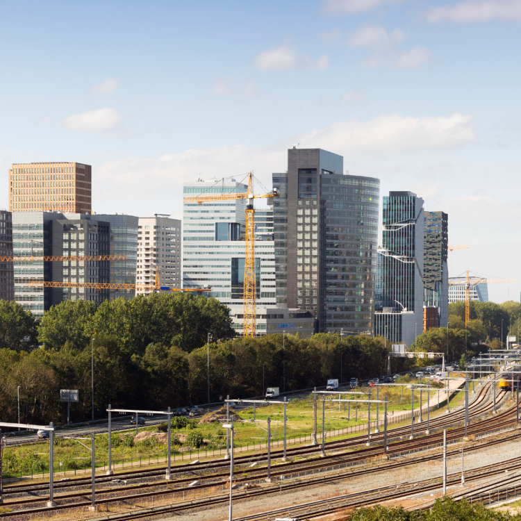 Kantoorgebouwen aan de Zuidas